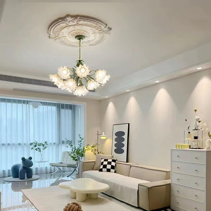 Lily of the Valley Flower Chandelier - Elegant Design, LED Lighting