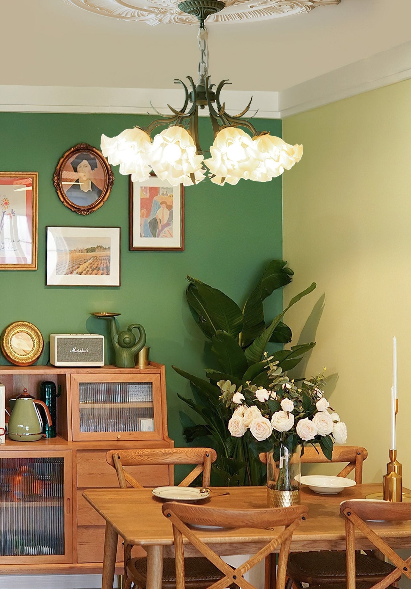 Lily of the Valley Flower Chandelier - Elegant Design, LED Lighting