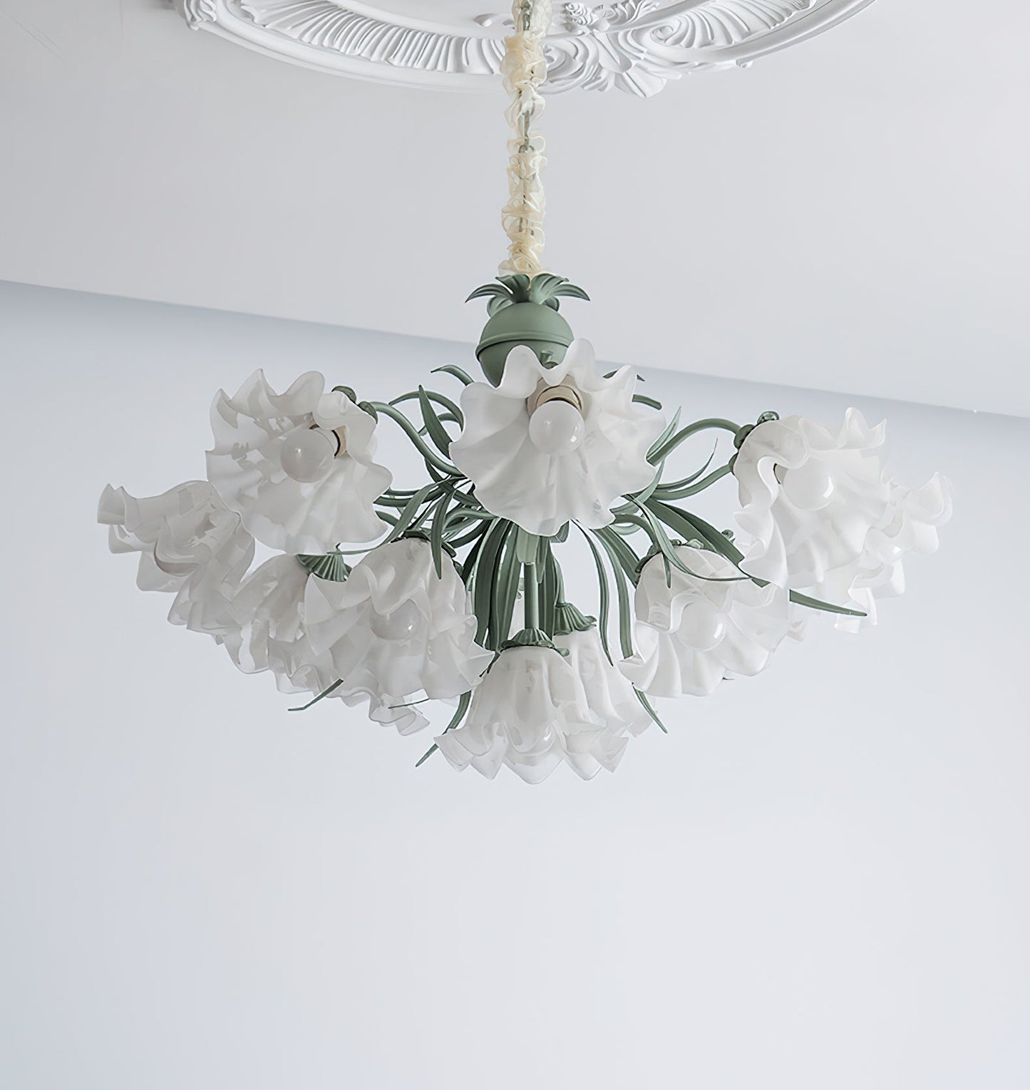 Lily of the Valley Flower Chandelier - Elegant Design, LED Lighting