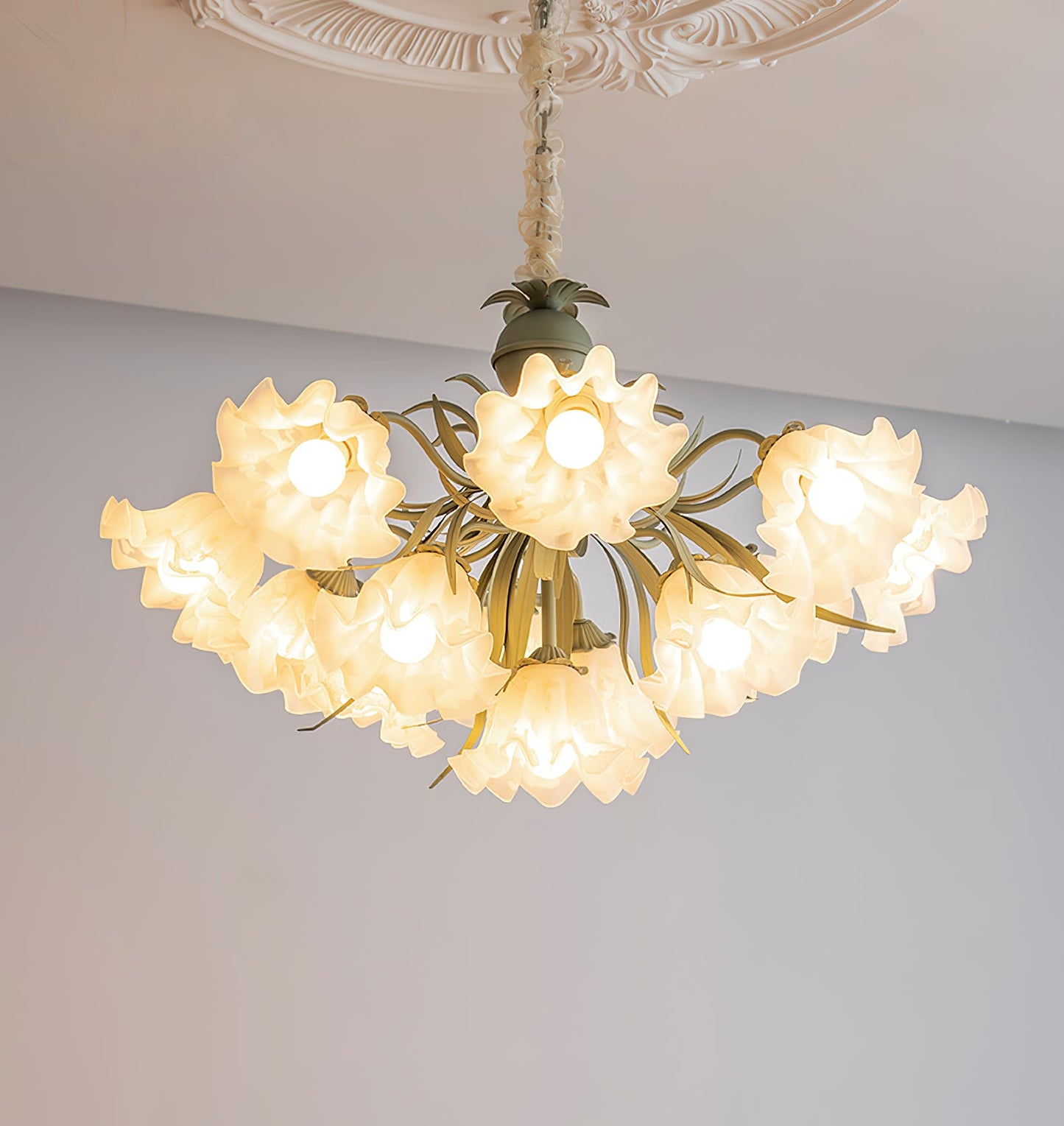 Lily of the Valley Flower Chandelier - Elegant Design, LED Lighting