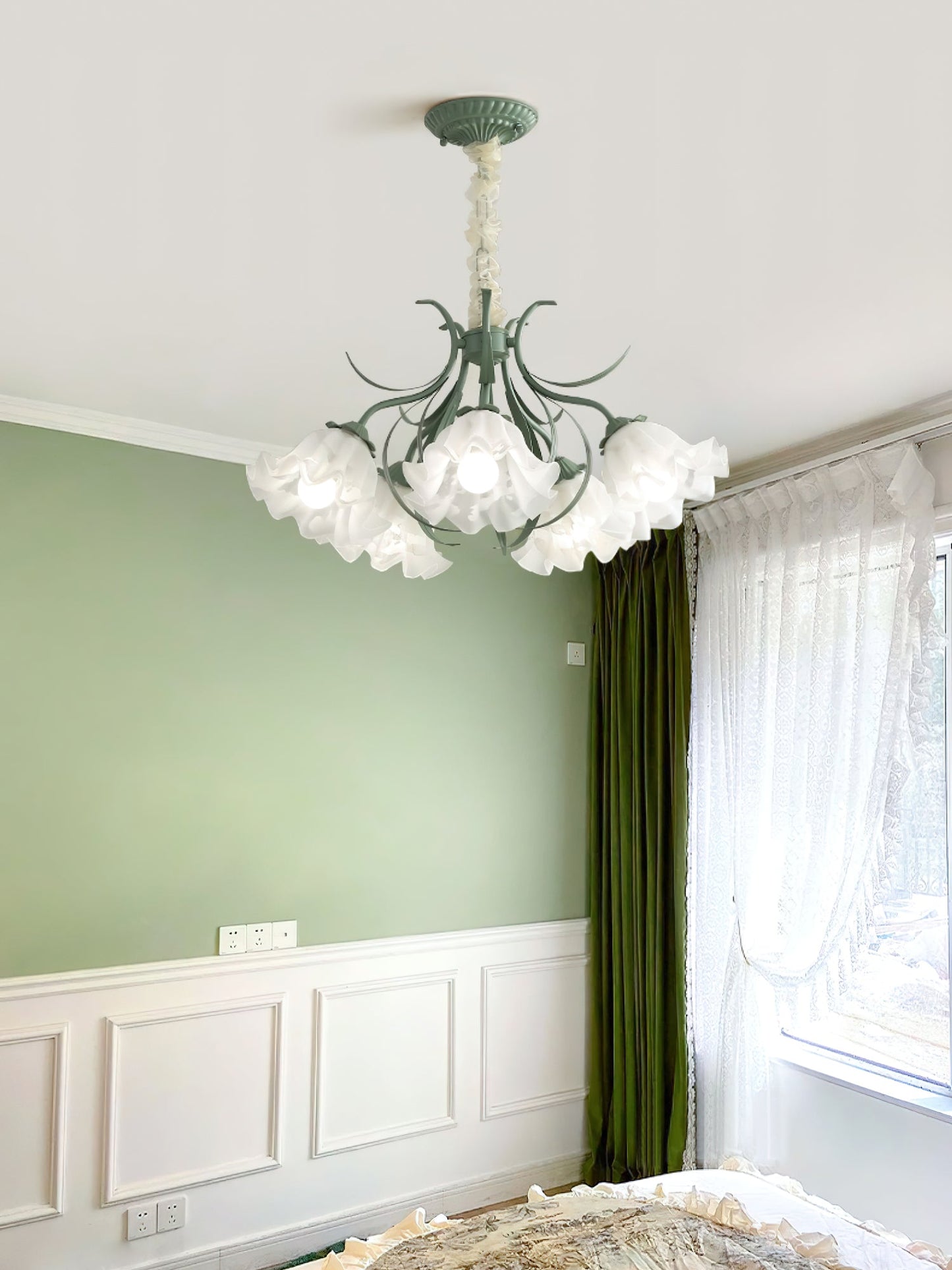 Lily of the Valley Flower Chandelier - Elegant Design, LED Lighting