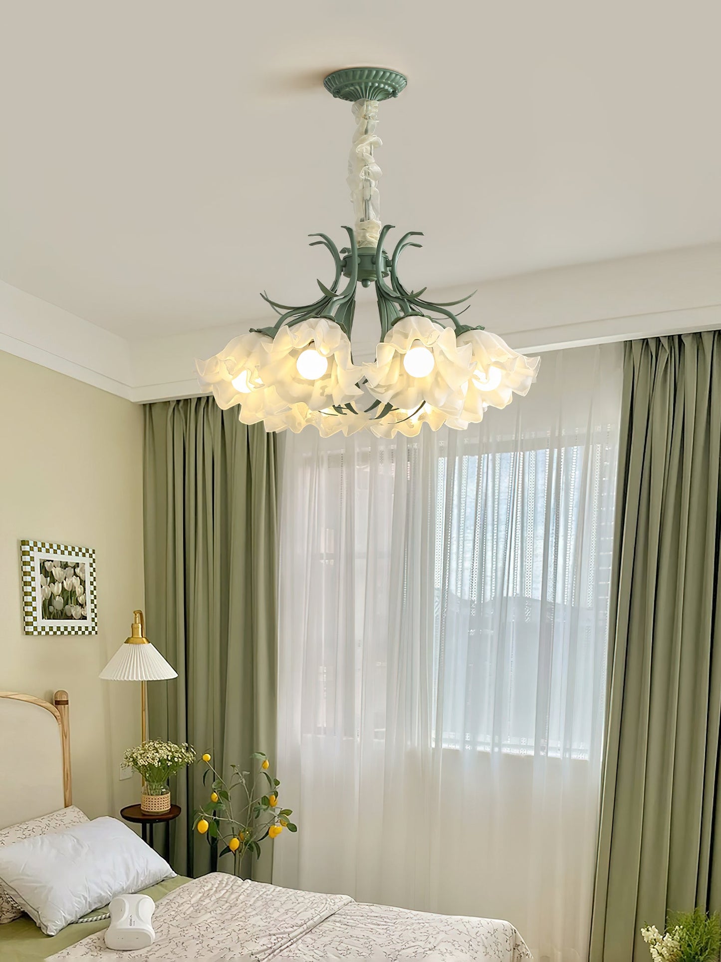 Lily of the Valley Flower Chandelier - Elegant Design, LED Lighting