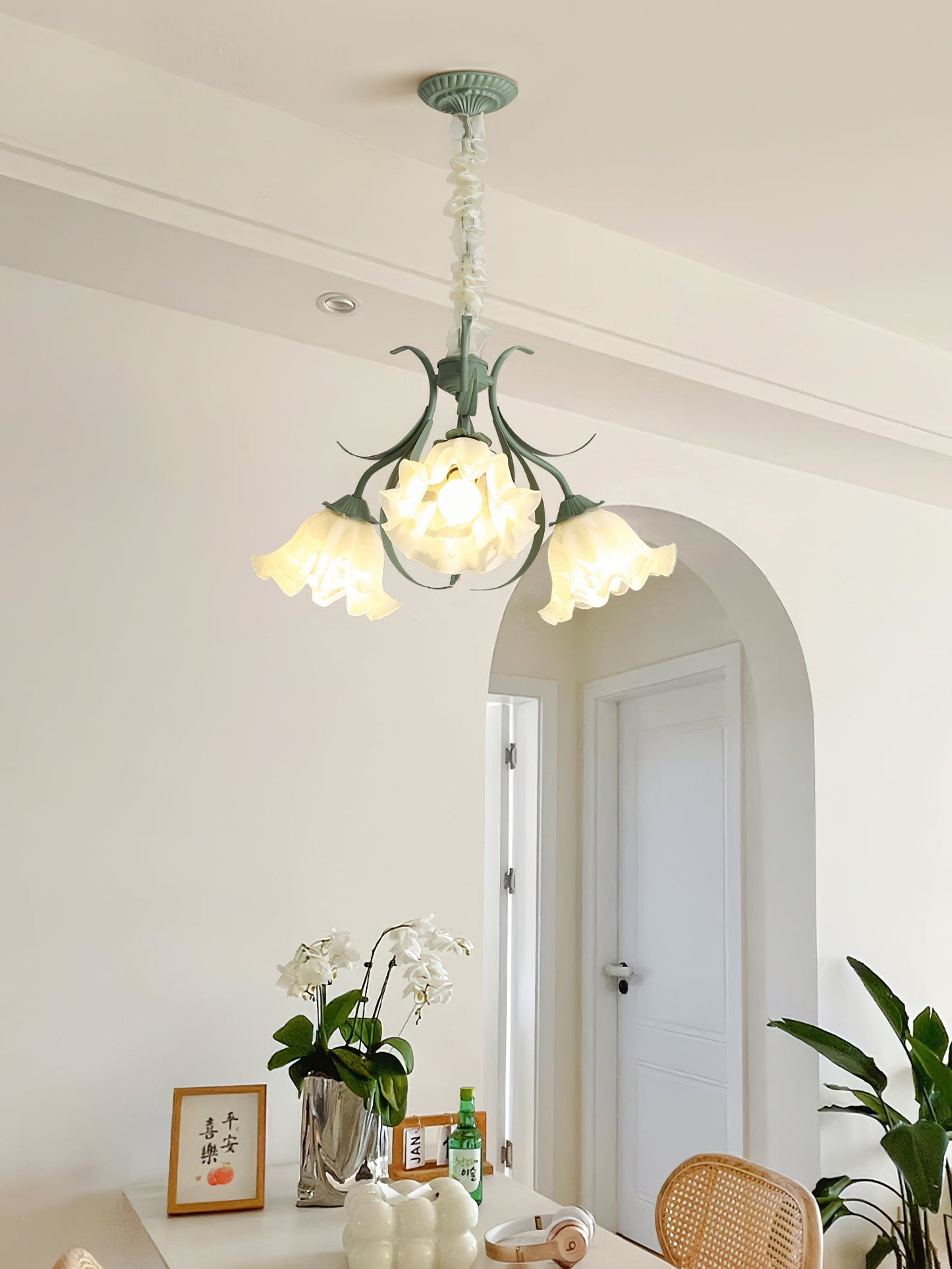Lily of the Valley Flower Chandelier - Elegant Design, LED Lighting