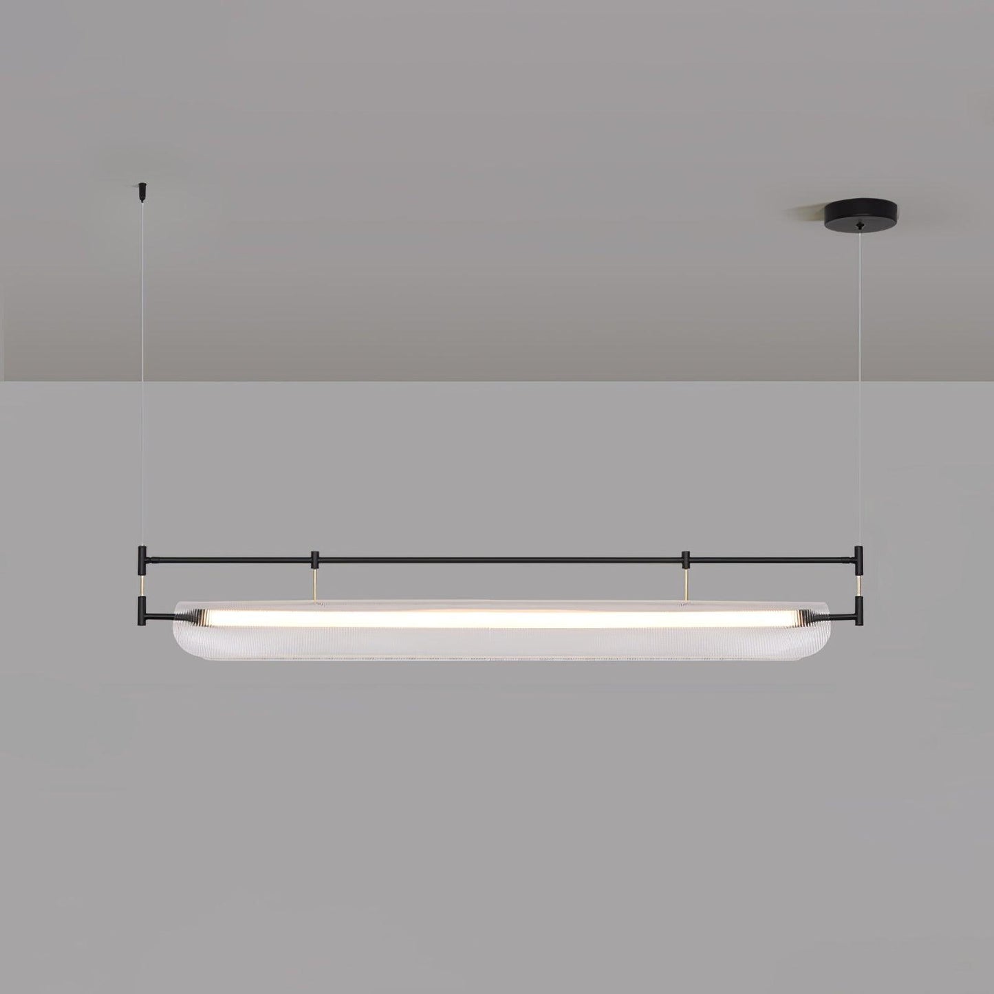 Modern Linear Strip Chandelier - Adjustable Height, Energy-Efficient L