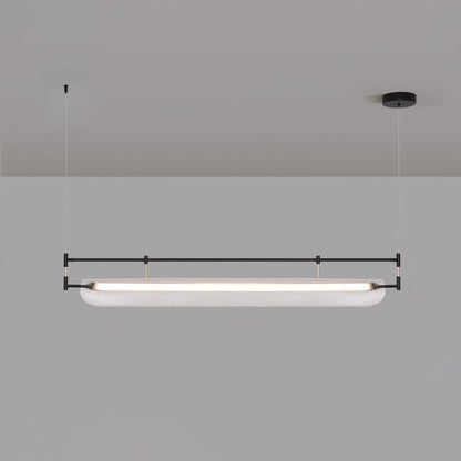 Modern Linear Strip Chandelier - Adjustable Height, Energy-Efficient L