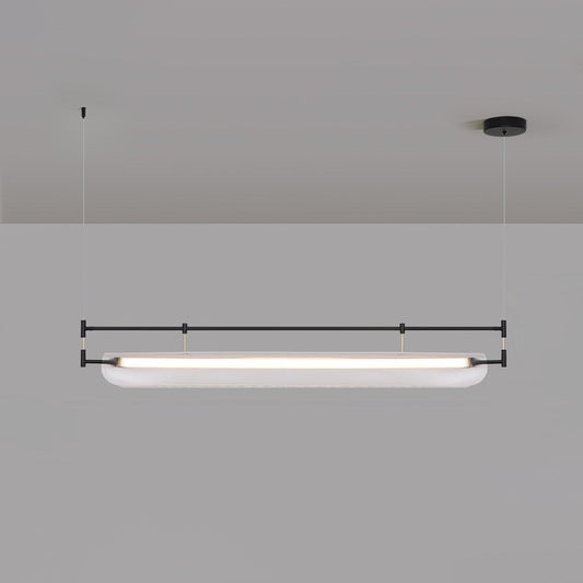 Modern Linear Strip Chandelier - Adjustable Height, Energy-Efficient L