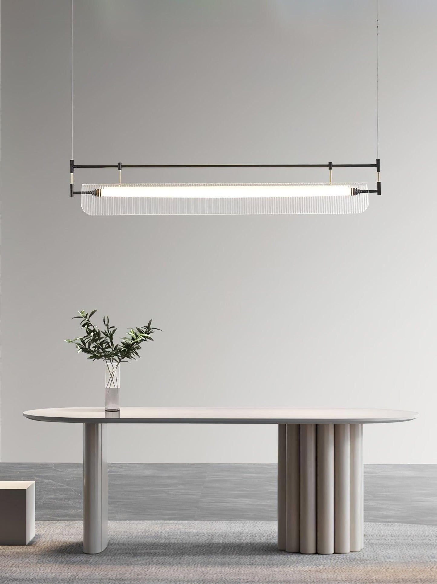 Modern Linear Strip Chandelier - Adjustable Height, Energy-Efficient L