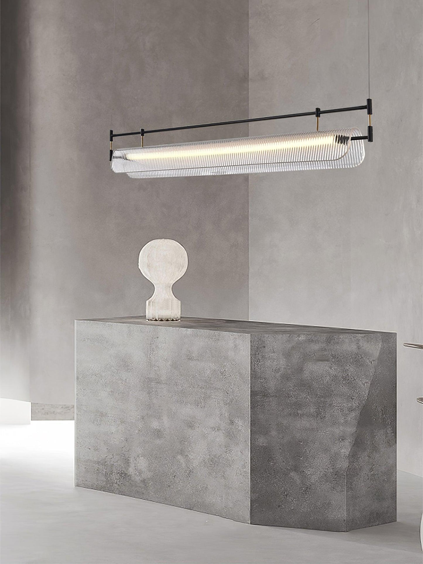 Modern Linear Strip Chandelier - Adjustable Height, Energy-Efficient L