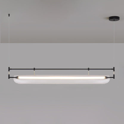 Modern Linear Strip Chandelier - Adjustable Height, Energy-Efficient L