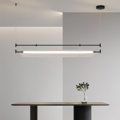 Modern Linear Strip Chandelier - Adjustable Height, Energy-Efficient L