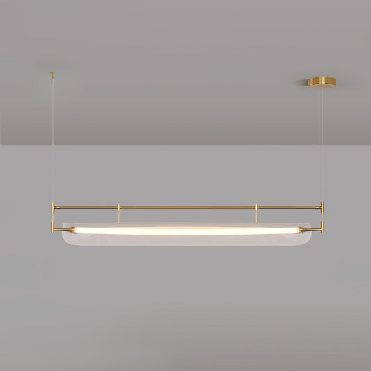 Modern Linear Strip Chandelier - Adjustable Height, Energy-Efficient L