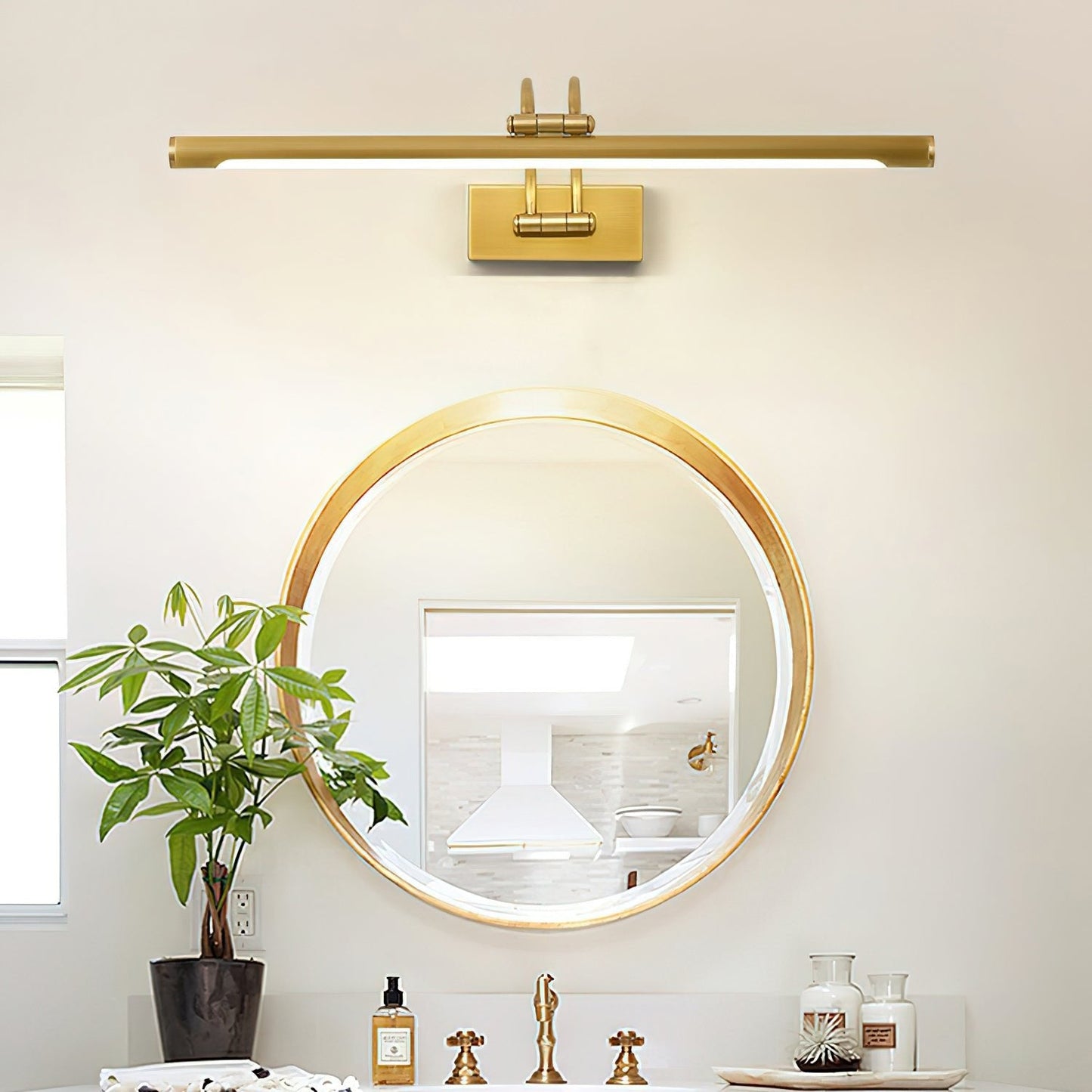 Sleek Linear Vanity Wall Light - Energy-Efficient & Adjustable Brightn