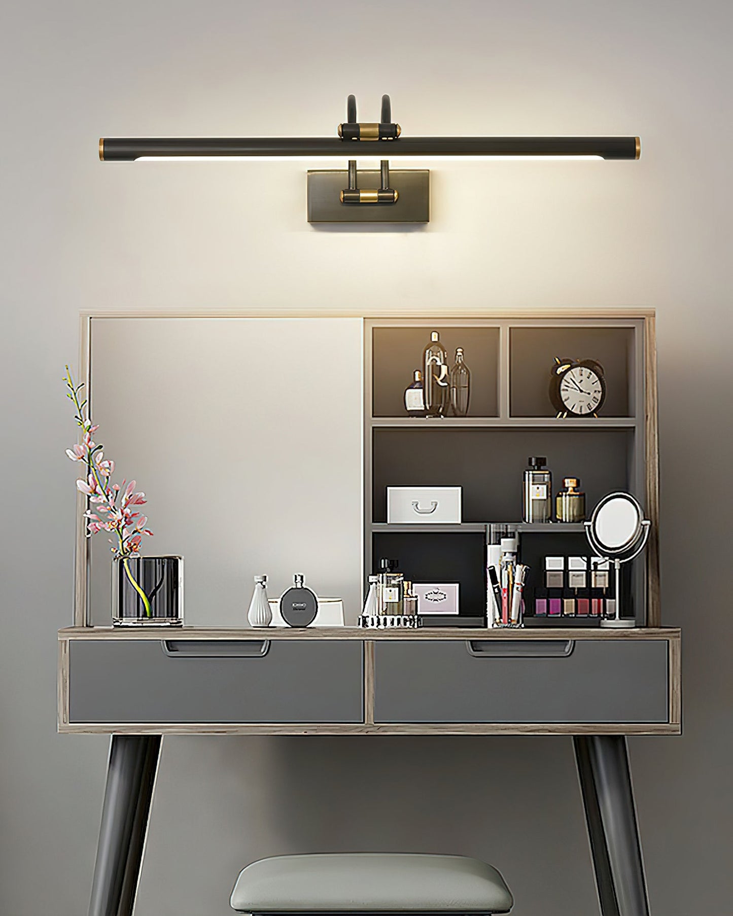 Sleek Linear Vanity Wall Light - Energy-Efficient & Adjustable Brightn