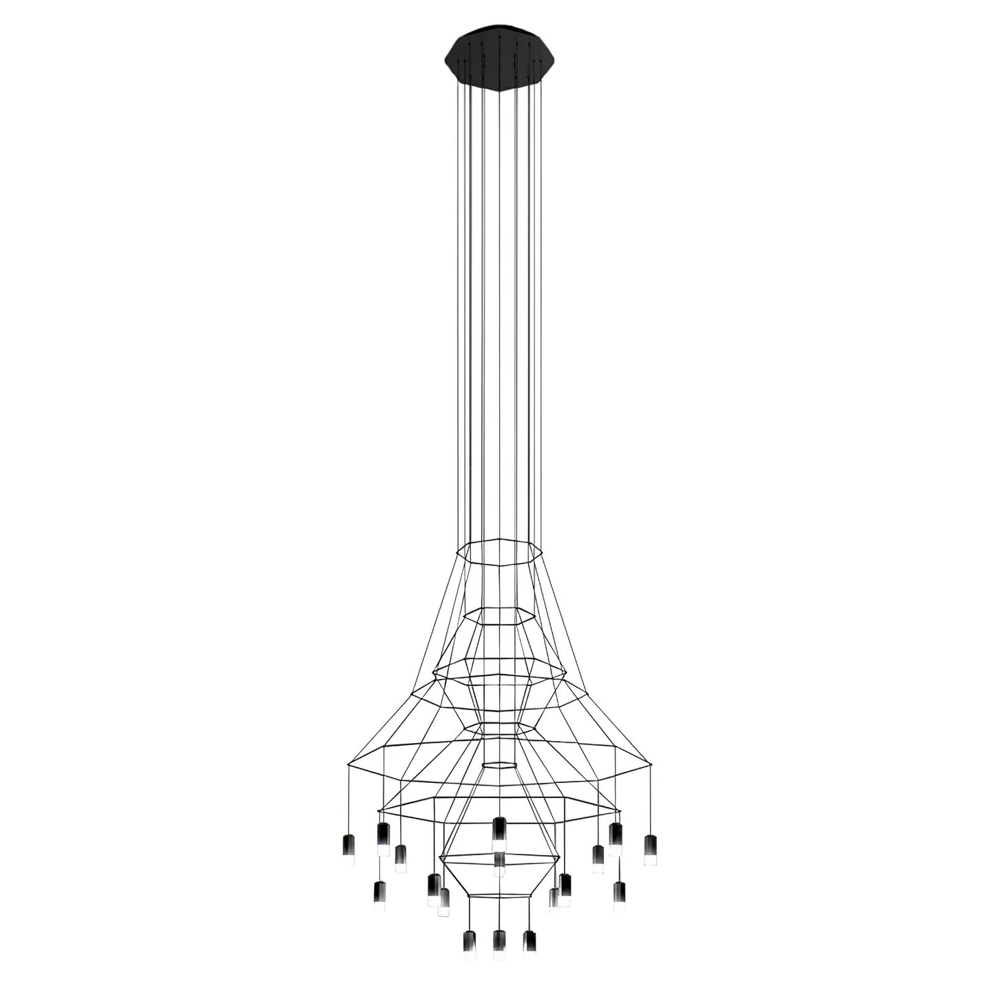 Elegant Lattice Chandelier with Adjustable Height and Crystal Accents