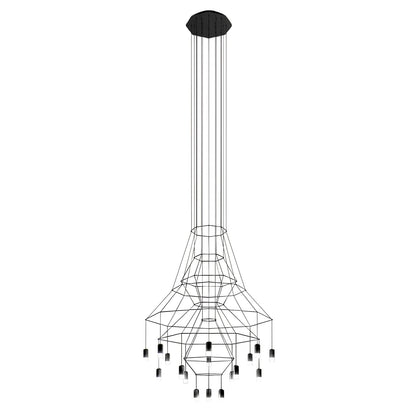 Elegant Lattice Chandelier with Adjustable Height and Crystal Accents