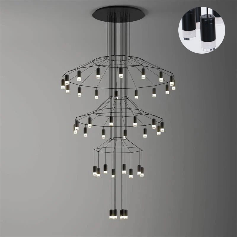 Elegant Lattice Chandelier with Adjustable Height and Crystal Accents