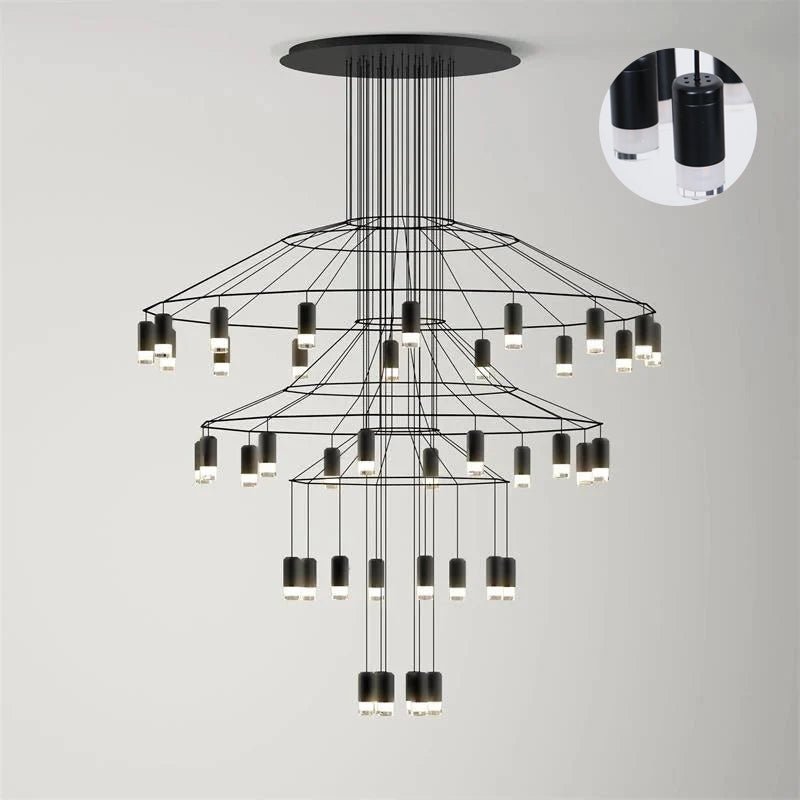 Elegant Lattice Chandelier with Adjustable Height and Crystal Accents