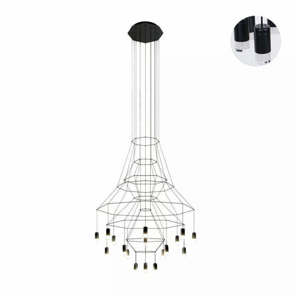 Elegant Lattice Chandelier with Adjustable Height and Crystal Accents