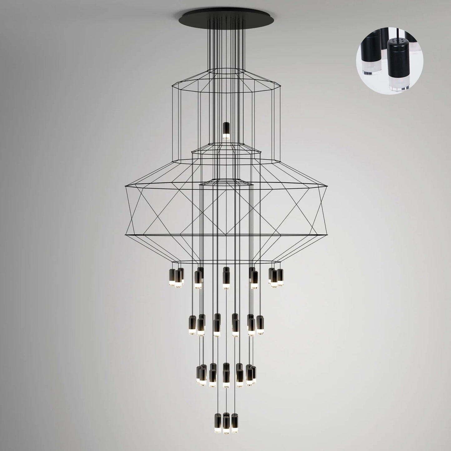 Elegant Lattice Chandelier with Adjustable Height and Crystal Accents