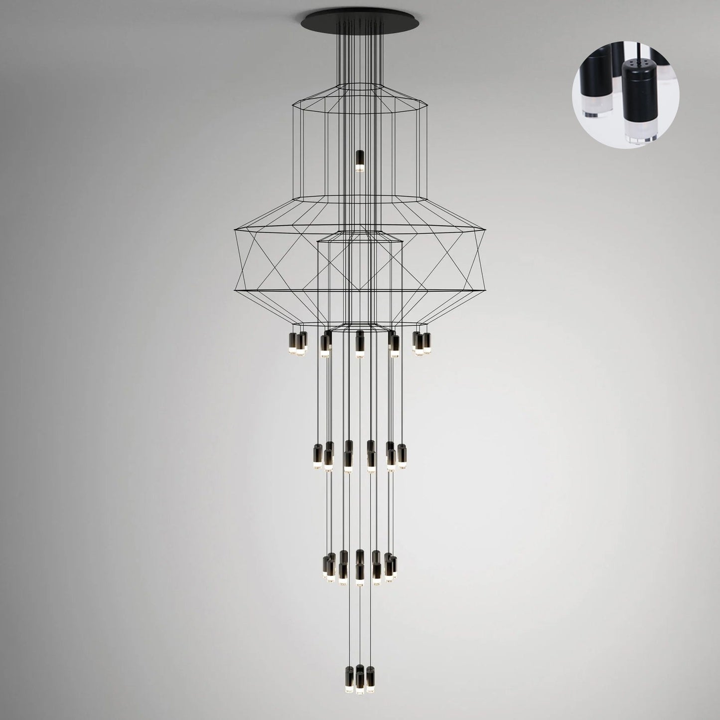 Elegant Lattice Chandelier with Adjustable Height and Crystal Accents