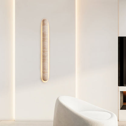 Liora Travertine Wall Sconce - Elegant Design, Adjustable Light Direct
