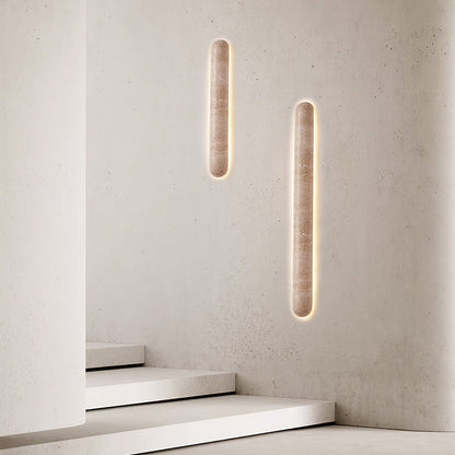 Liora Travertine Wall Sconce - Elegant Design, Adjustable Light Direct