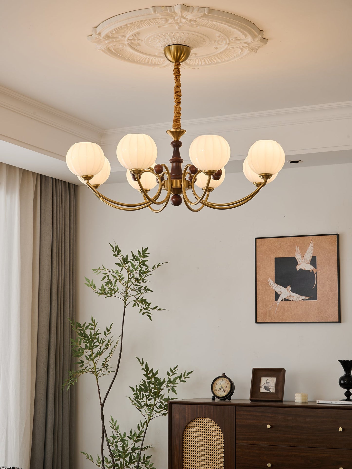 Livia Chandelier - Elegant Design with Dimmable LED Lighting