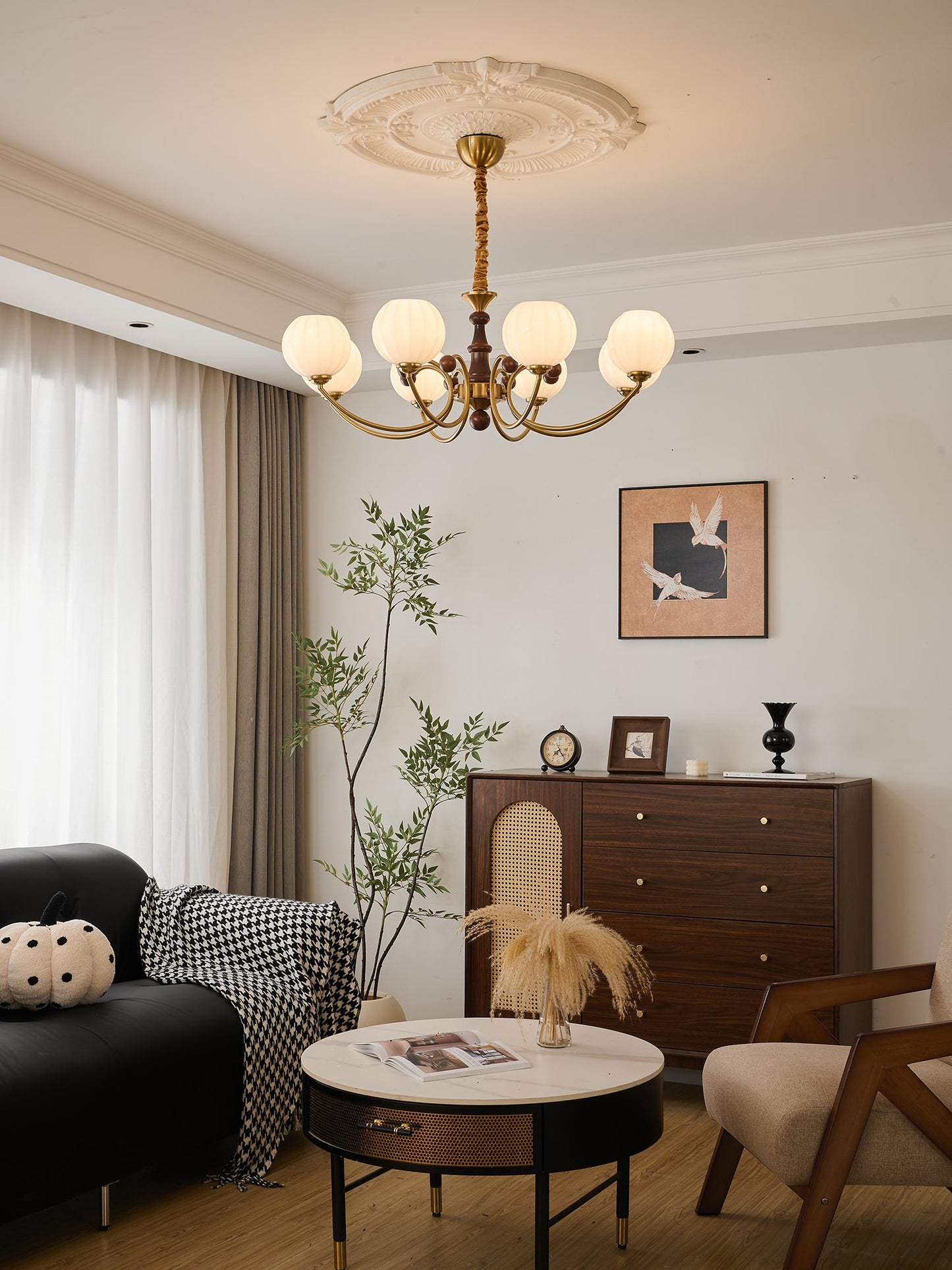Livia Chandelier - Elegant Design with Dimmable LED Lighting