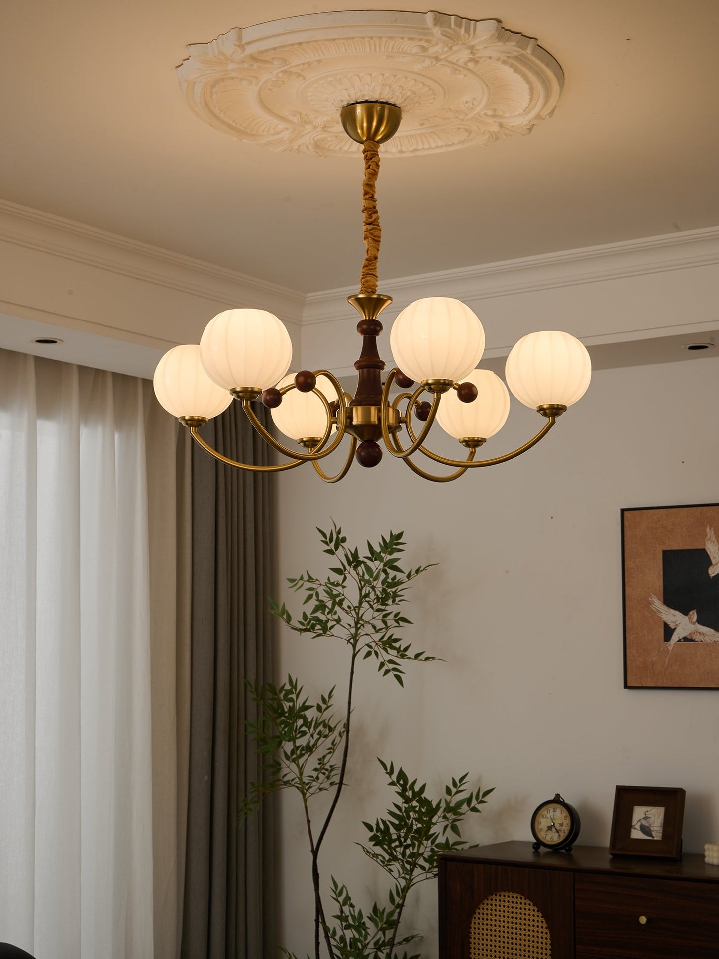 Livia Chandelier - Elegant Design with Dimmable LED Lighting