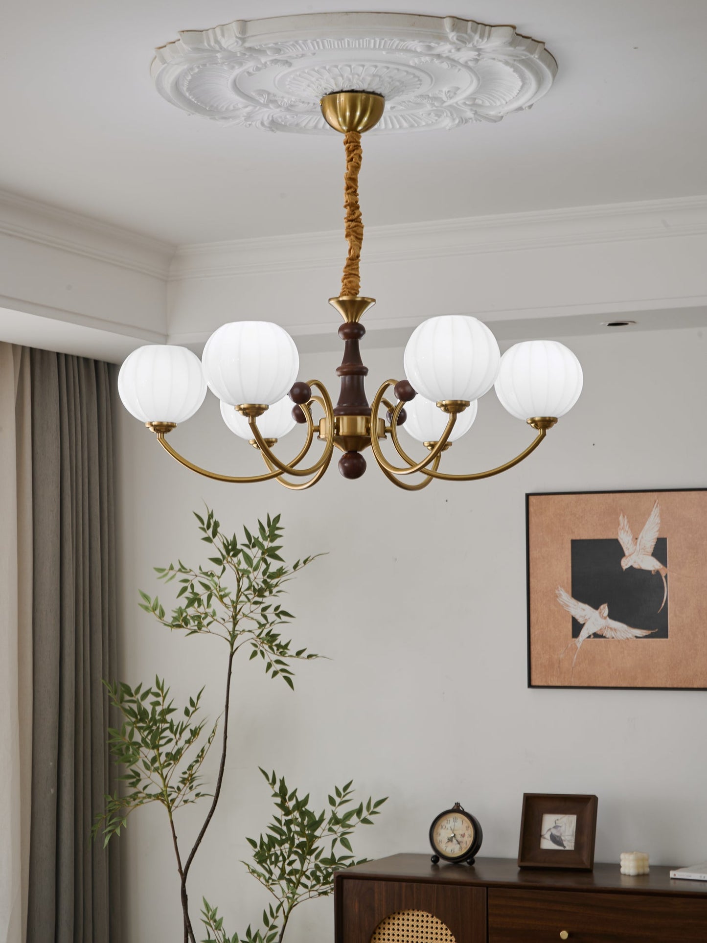 Livia Chandelier - Elegant Design with Dimmable LED Lighting