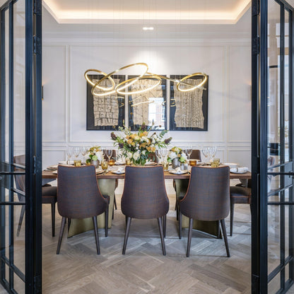 Aveline Pendant Chandelier - Adjustable Height, Elegant Crystal Accent