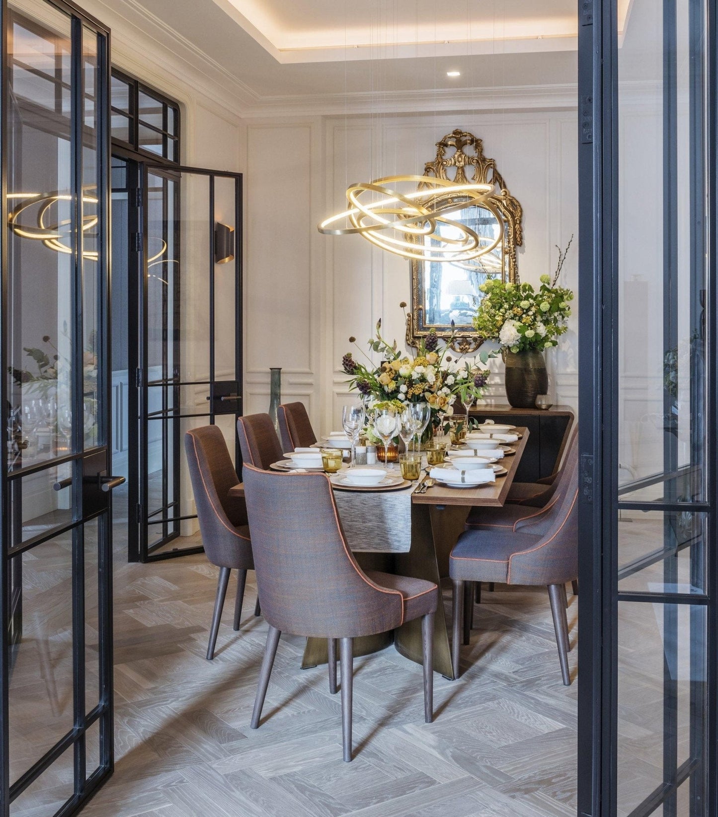 Aveline Pendant Chandelier - Adjustable Height, Elegant Crystal Accent
