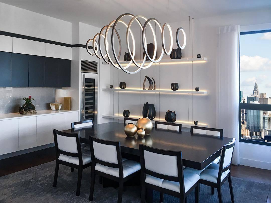Aveline Pendant Chandelier - Adjustable Height, Elegant Crystal Accent