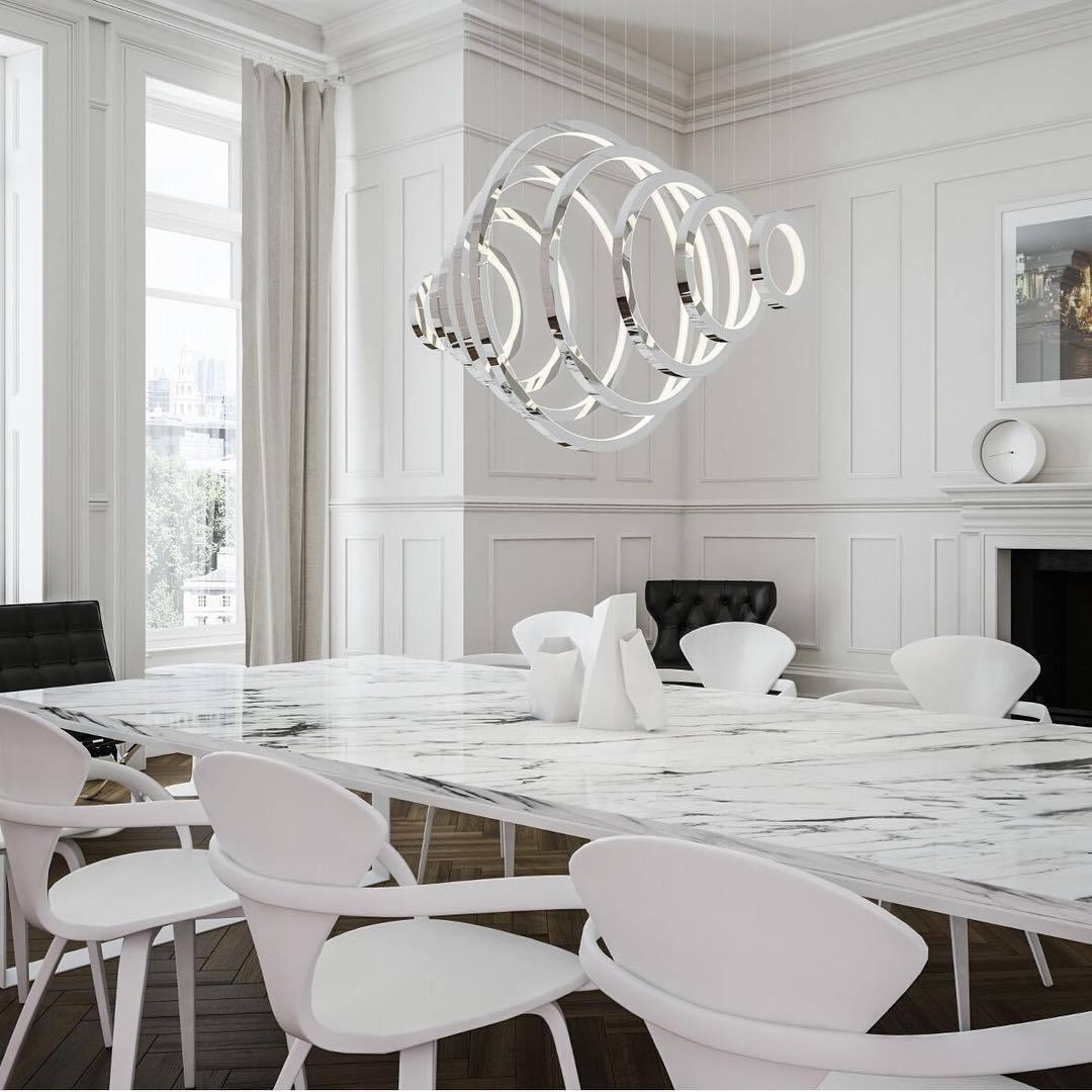 Aveline Pendant Chandelier - Adjustable Height, Elegant Crystal Accent