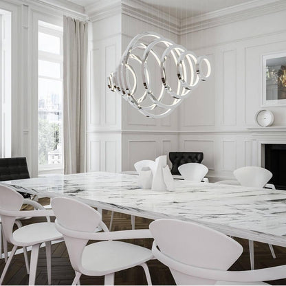 Aveline Pendant Chandelier - Adjustable Height, Elegant Crystal Accent