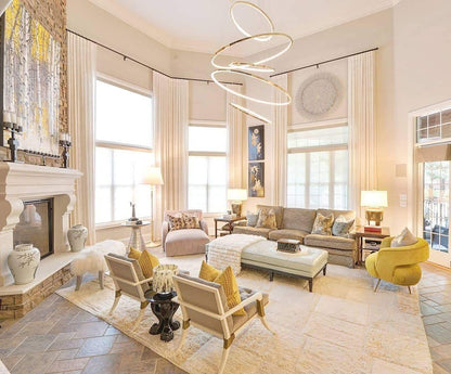 Aveline Pendant Chandelier - Adjustable Height, Elegant Crystal Accent