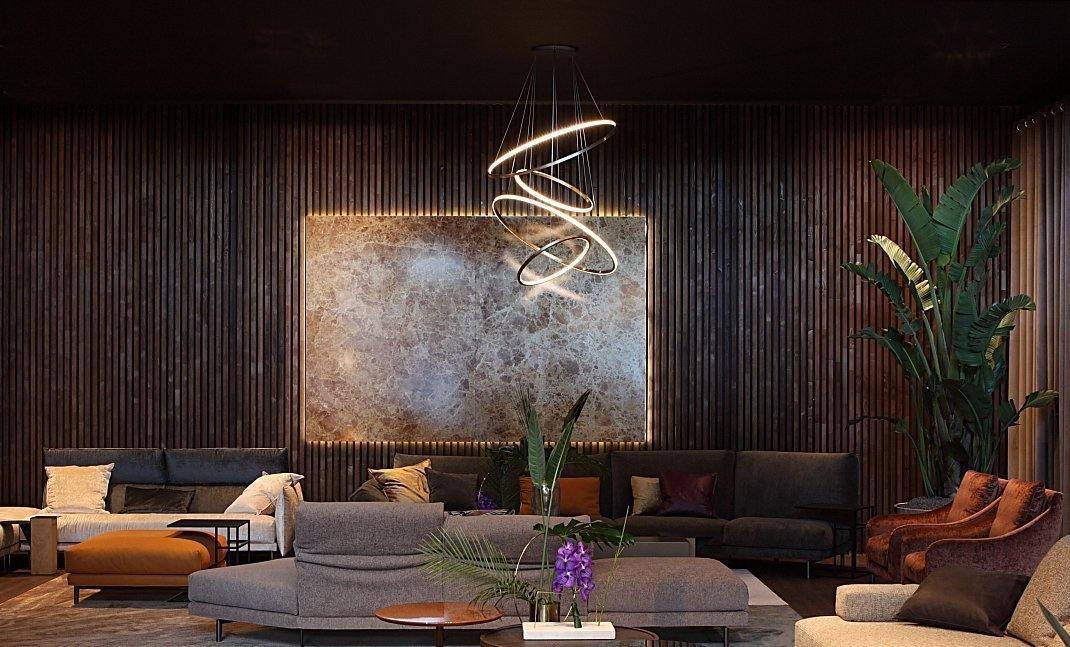Aveline Pendant Chandelier - Adjustable Height, Elegant Crystal Accent
