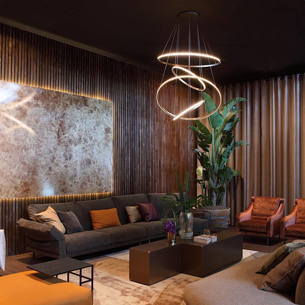 Aveline Pendant Chandelier - Adjustable Height, Elegant Crystal Accent