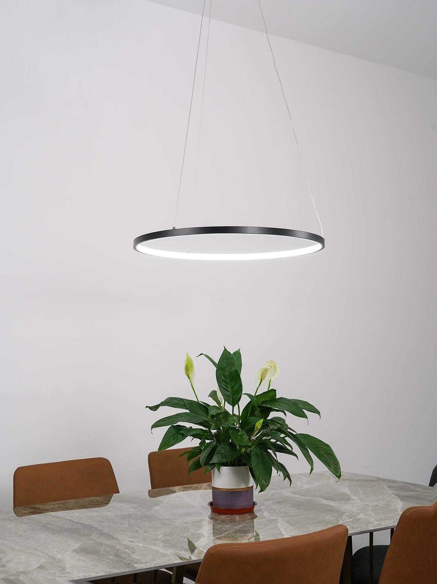 Aveline Pendant Chandelier - Adjustable Height, Elegant Crystal Accent
