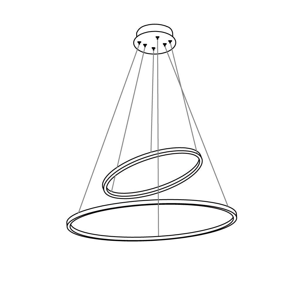 Aveline Pendant Chandelier - Adjustable Height, Elegant Crystal Accent