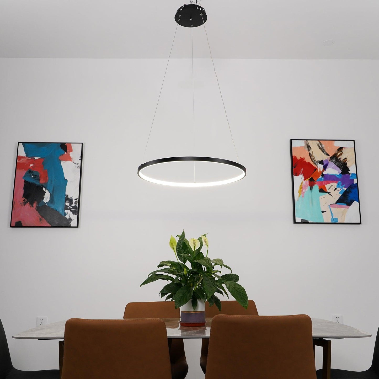 Aveline Pendant Chandelier - Adjustable Height, Elegant Crystal Accent