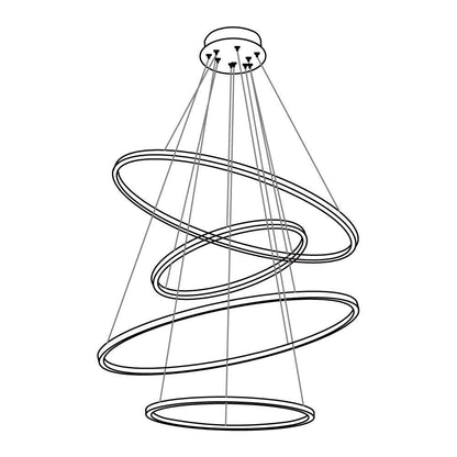 Aveline Pendant Chandelier - Adjustable Height, Elegant Crystal Accent
