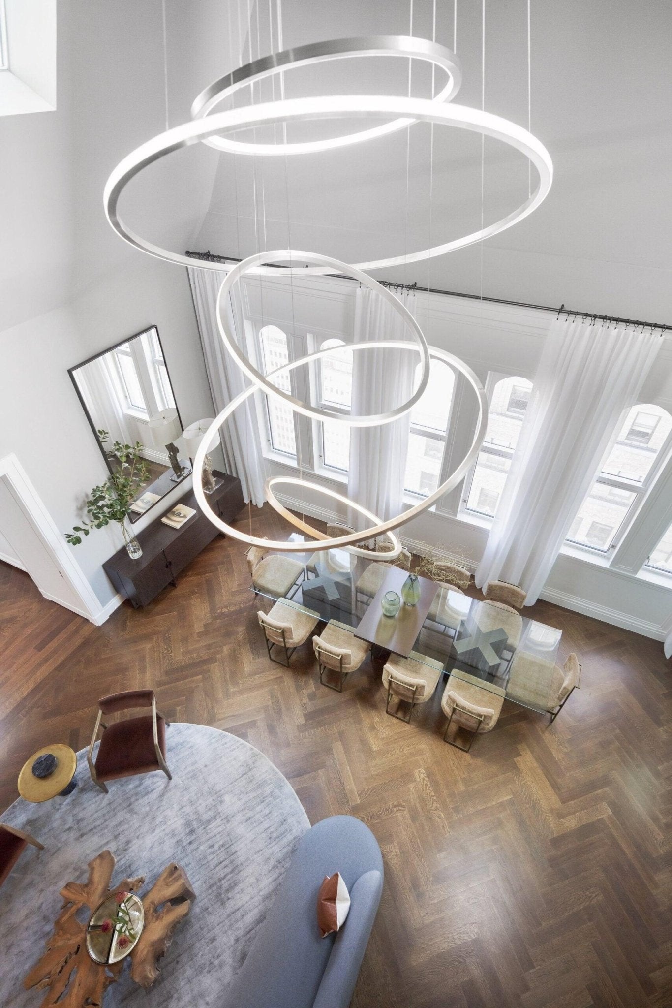 Serenitas Chandelier - Elegant Design with Dimmable LED Lights
