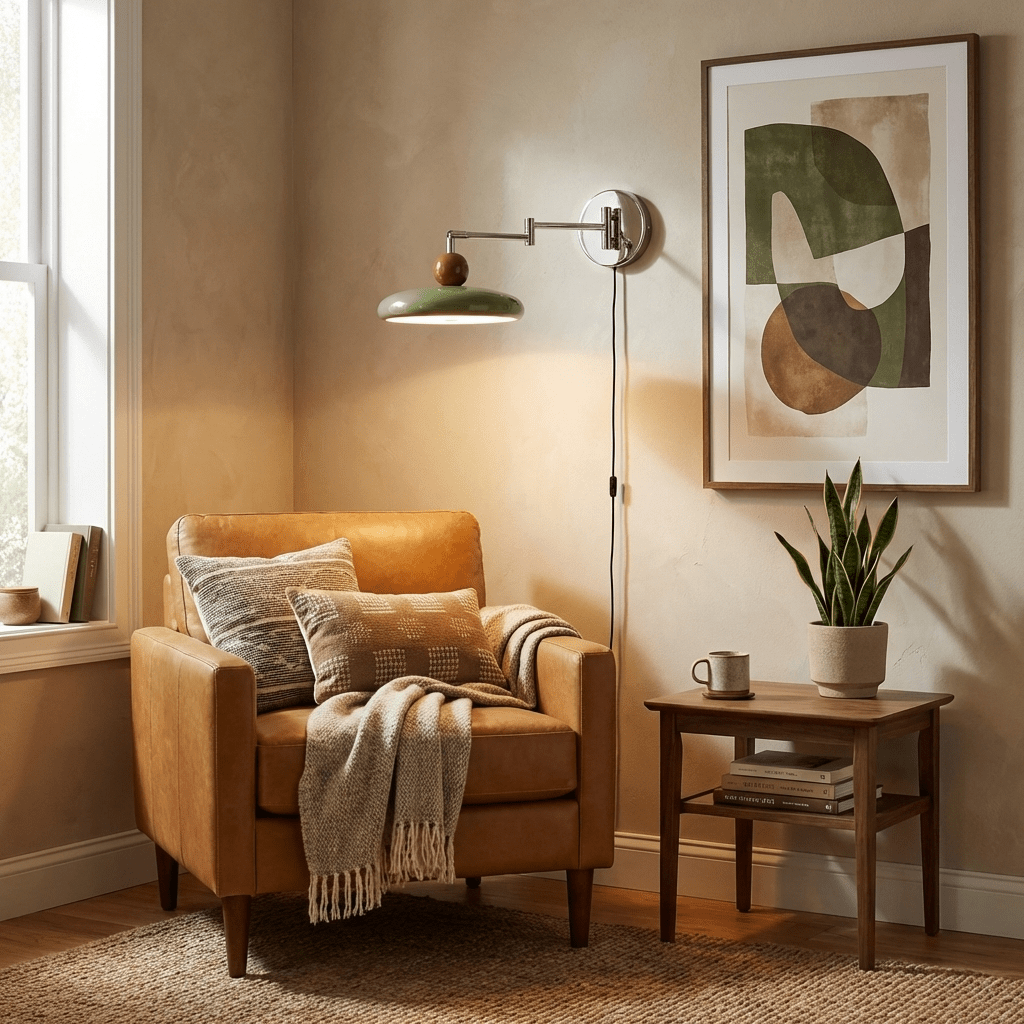 Lola Plug-in Wall Lamp - Adjustable Brightness & Elegant Design
