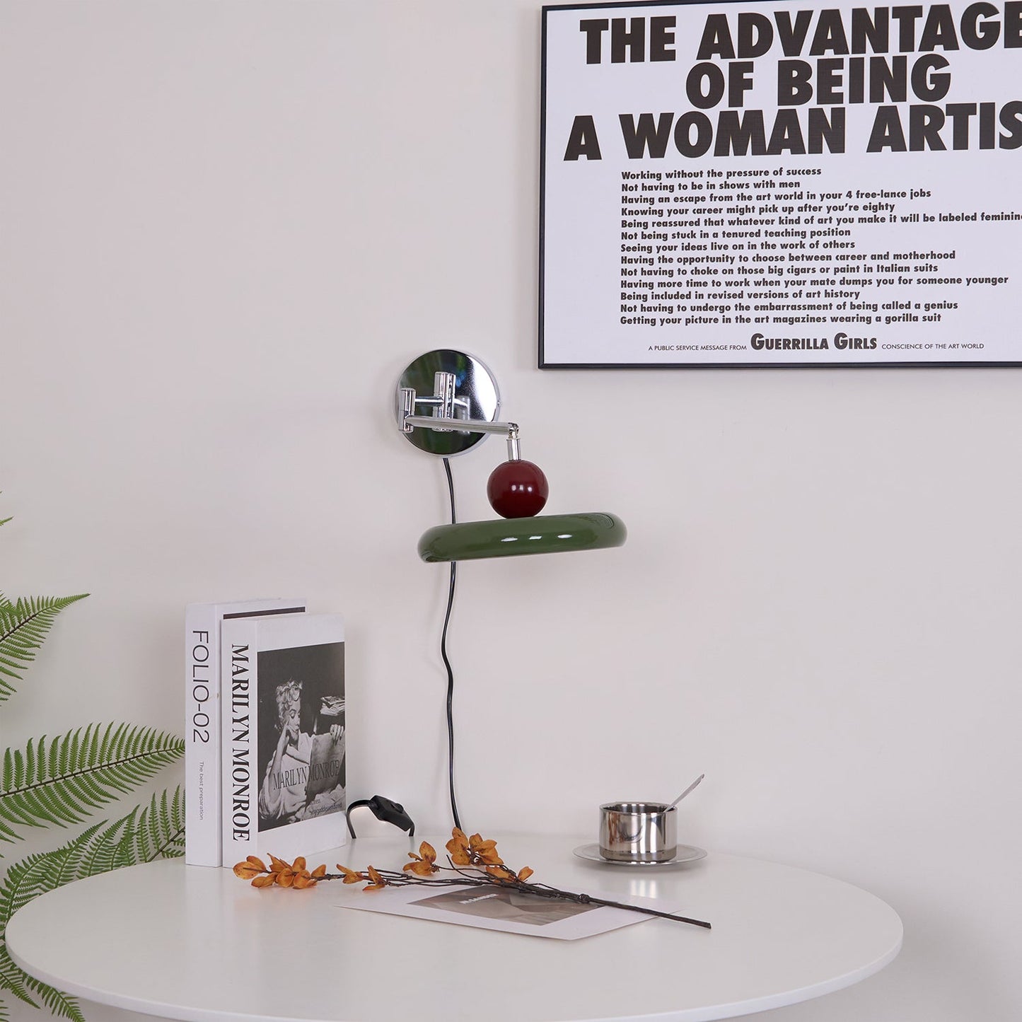 Lola Plug-in Wall Lamp - Adjustable Brightness & Elegant Design