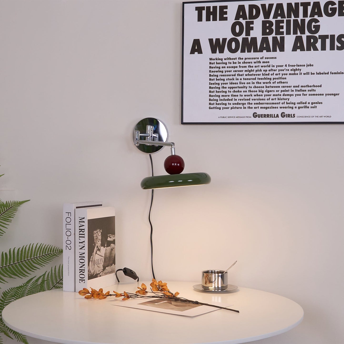 Lola Plug-in Wall Lamp - Adjustable Brightness & Elegant Design