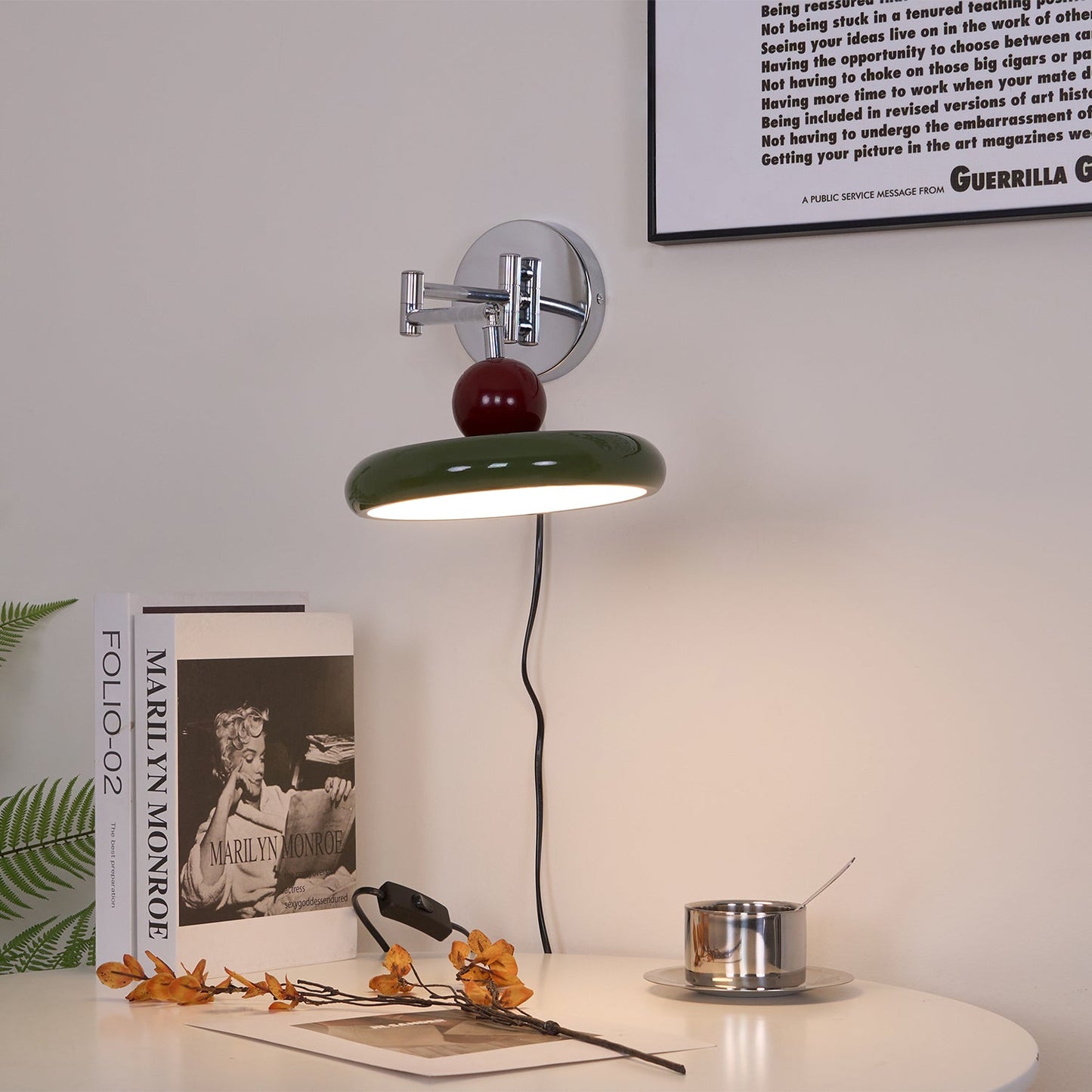 Lola Plug-in Wall Lamp - Adjustable Brightness & Elegant Design