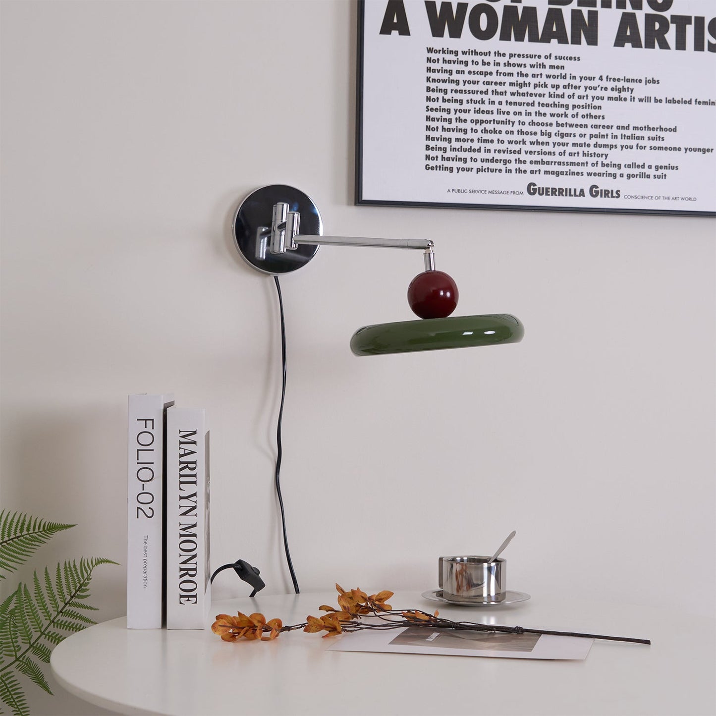 Lola Plug-in Wall Lamp - Adjustable Brightness & Elegant Design