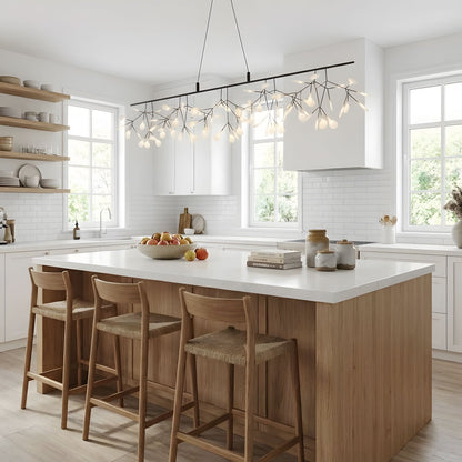 Elegant Long Firefly LED Chandelier - Dimmable & Energy Efficient