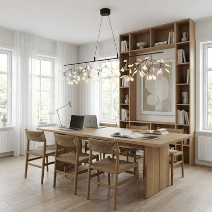 Elegant Long Firefly LED Chandelier - Dimmable & Energy Efficient